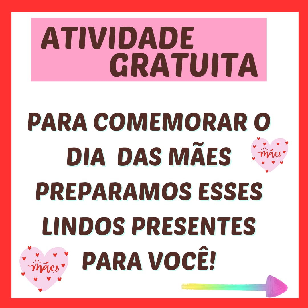 Cartões e Lembrancinha para o Dia das Mães
