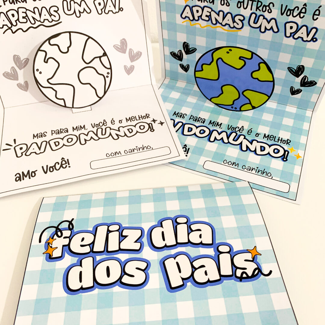 🌟 Cartão Dia dos Pais - Tema: Melhor Pai do Mundo 🌟