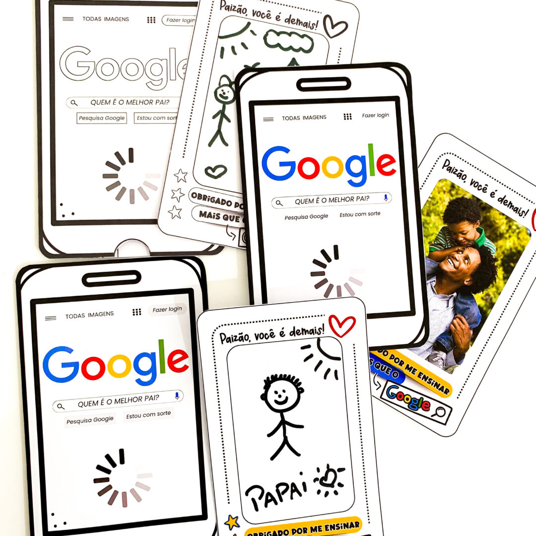 Cartão Dia dos Pais - Tema Google 🌟