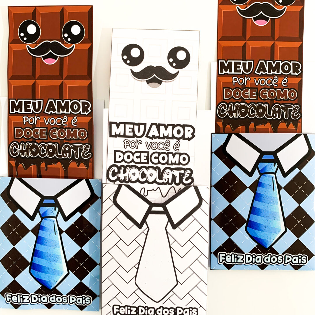 🌟 Cartão Dia dos Pais - Tema Chocolate 🌟
