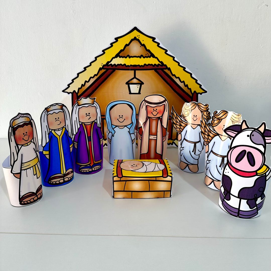 🎄✨ Presépio de Mesa 3D Colorido ✨🎄