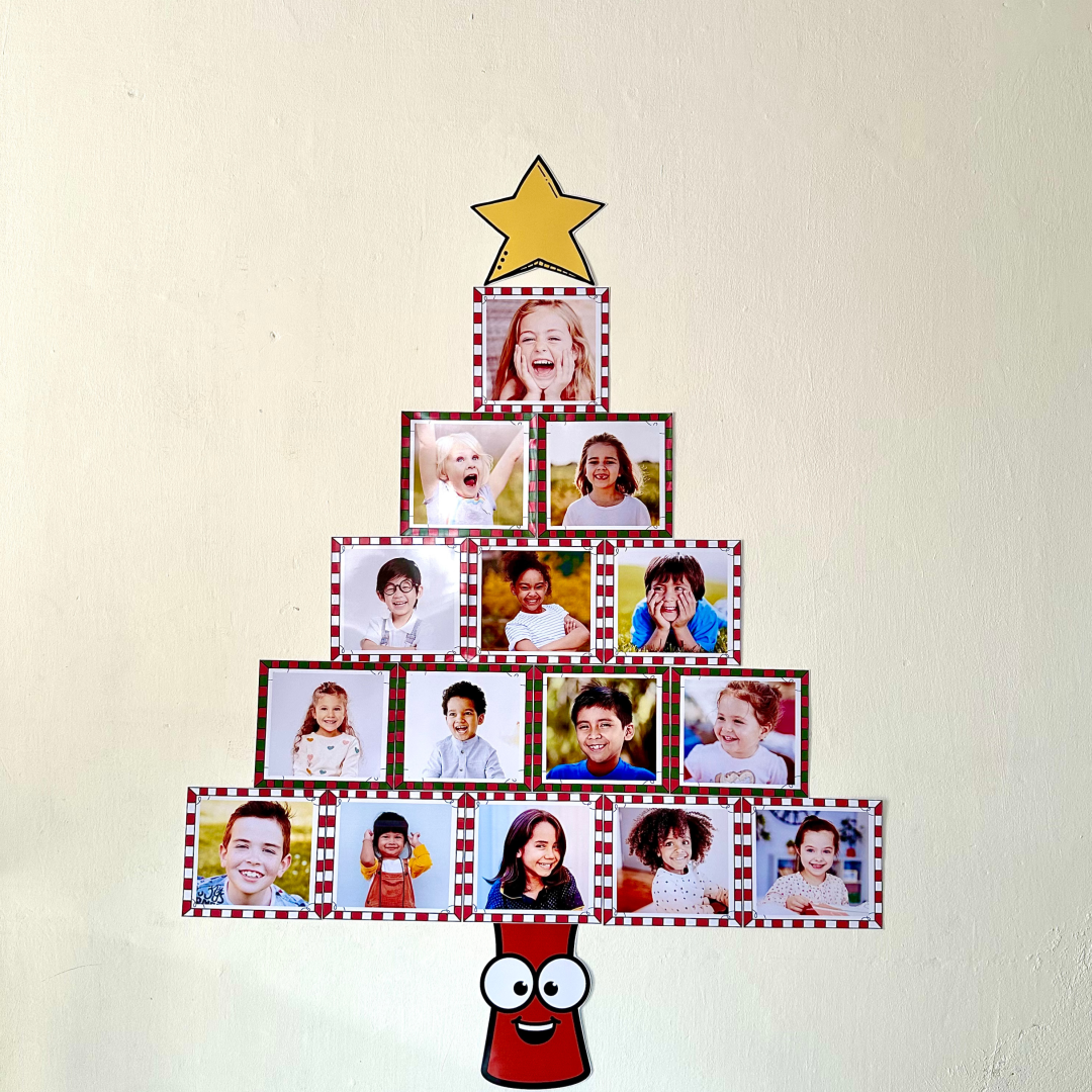 🎄 Mural de Fotos em Formato de Árvore de Natal 🎄
