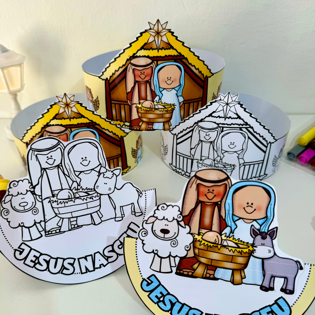 🌟 Recurso Presépio Dançante e Coroa Temática 🌟