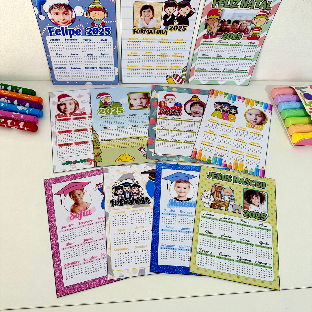 📅✨ Calendário 2025 Editável com Foto ✨📅