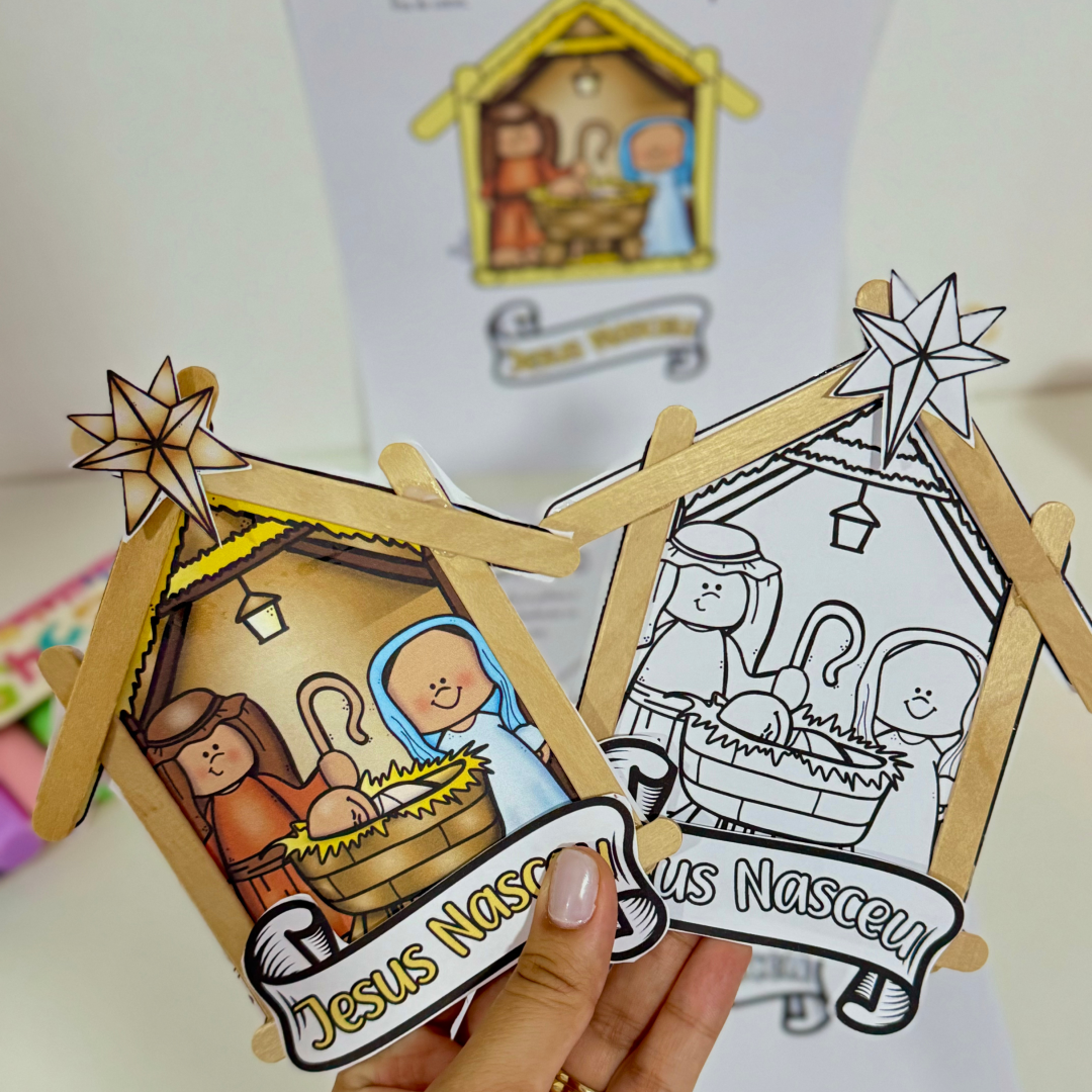 🎄✨ Atividade Presépio de Palitos ✨🎄