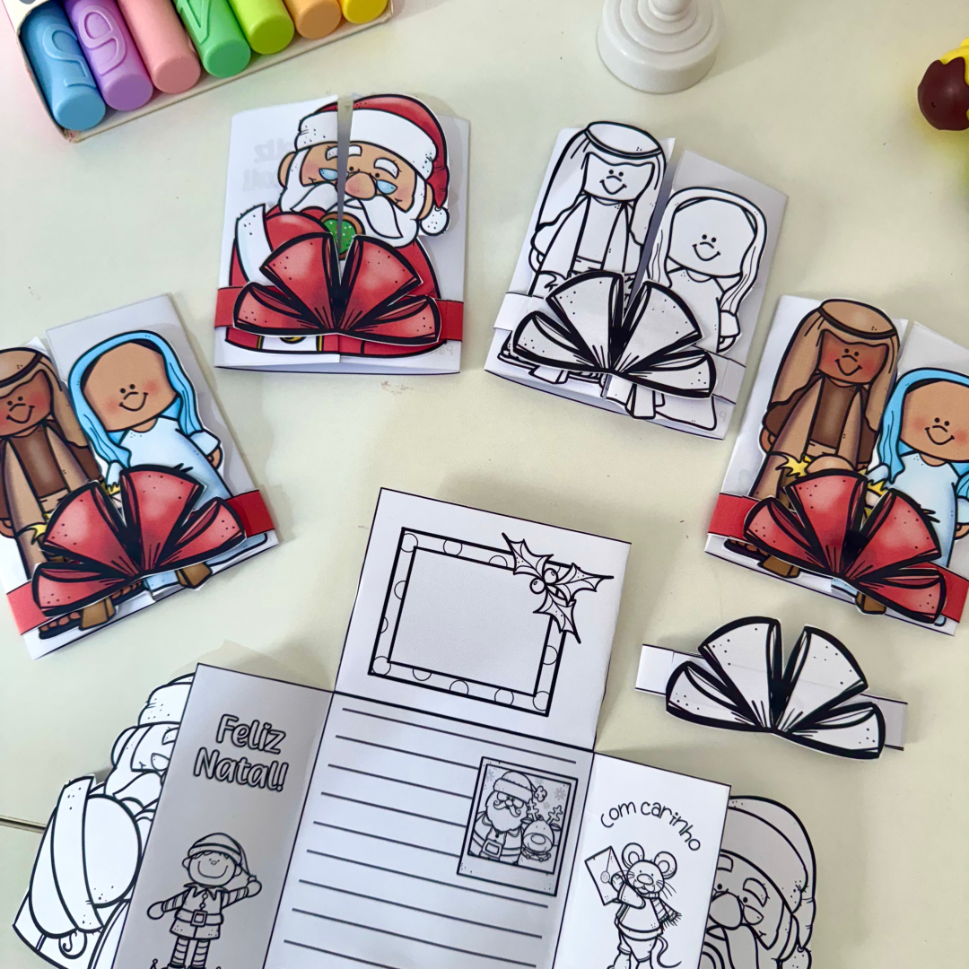 Cartão Interativo Natal - Para Educação Infantil e Séries Iniciais 🎄