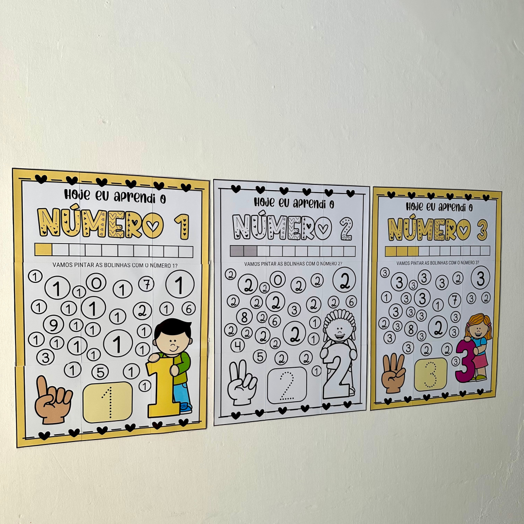 🌟 Kit Cartaz Numerais de 1 a 10 🌟