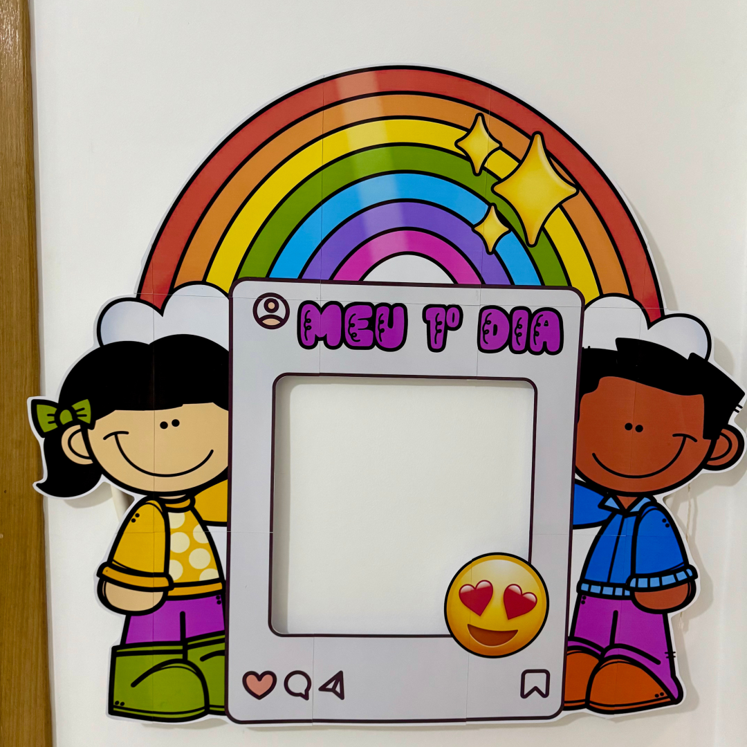 📸 Decoração para Bambolê - Tema "Meu 1º Dia" 📸