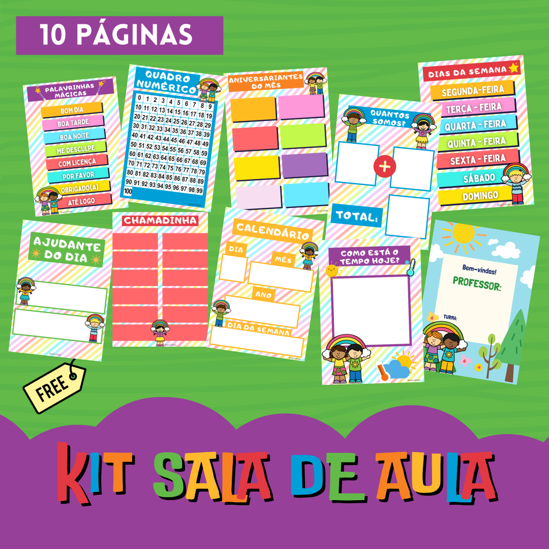 🎉 Kit de Decoração Gratuito para Volta às Aulas! 🎉