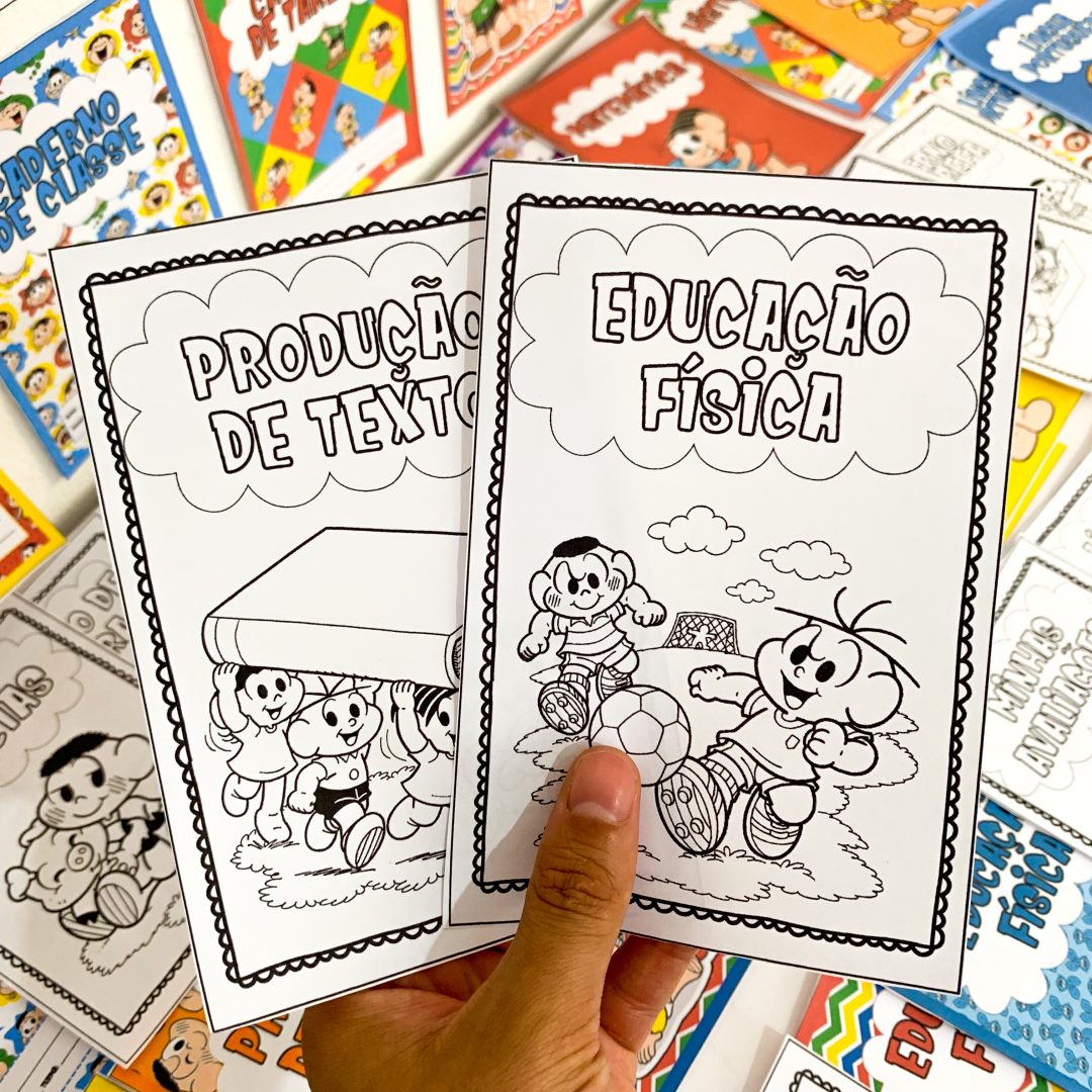 📚 Kit Capas de Caderno - Turma da Mônica 🎒