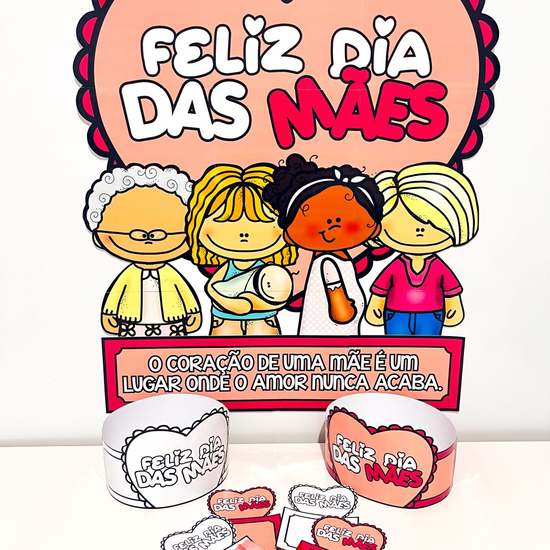 👑💐 Kit Especial Dia das Mães – Painel + Lembrancinhas 💐👑