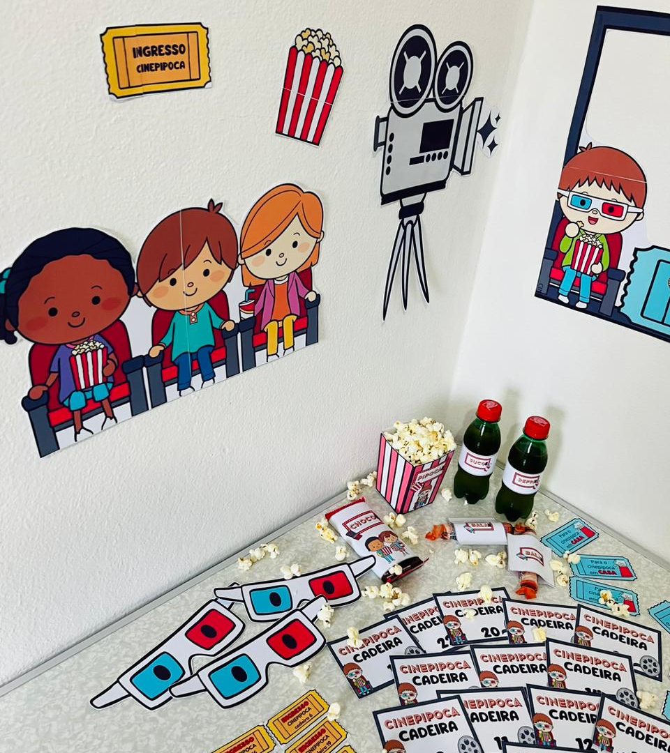 🍿✨ KIT CINEMINHA DA PIPOCA – PDF para imprimir ✨🎬