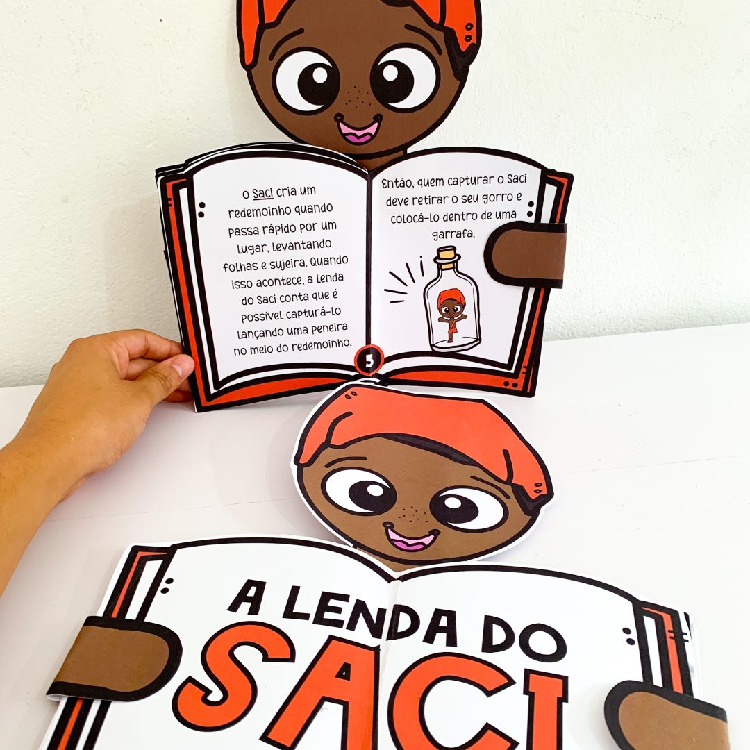 🎩✨ Livro 3D da Lenda do Saci Pererê ✨🎩-2025