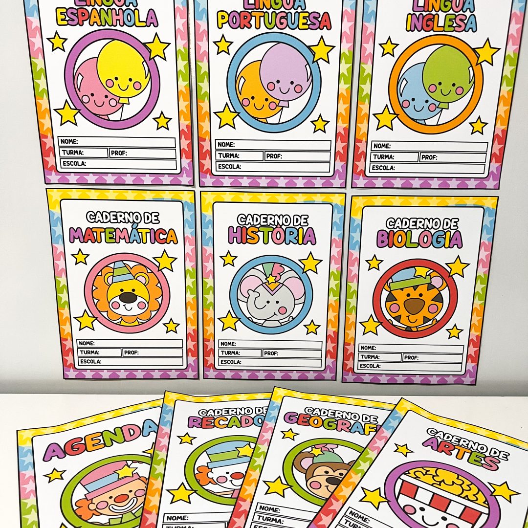 🎪 Capas de Matérias – Circo da Alegria 🎨✨